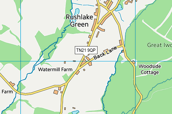 TN21 9QP map - OS VectorMap District (Ordnance Survey)