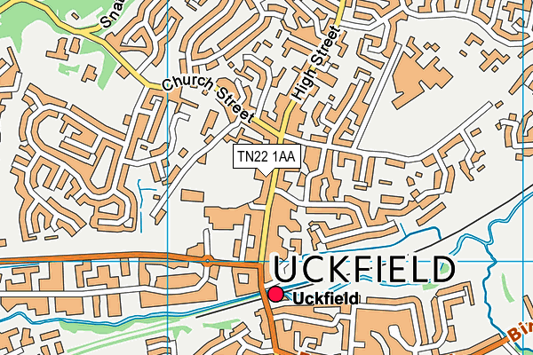 TN22 1AA map - OS VectorMap District (Ordnance Survey)