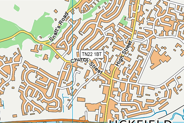 TN22 1BT map - OS VectorMap District (Ordnance Survey)