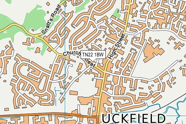TN22 1BW map - OS VectorMap District (Ordnance Survey)