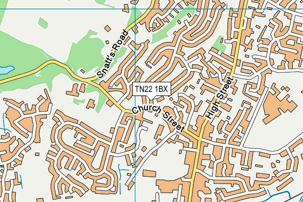 TN22 1BX map - OS VectorMap District (Ordnance Survey)