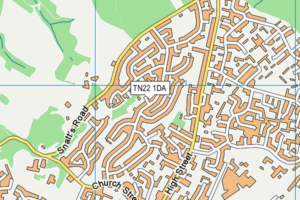 TN22 1DA map - OS VectorMap District (Ordnance Survey)