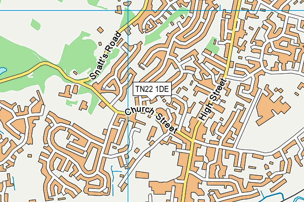 TN22 1DE map - OS VectorMap District (Ordnance Survey)