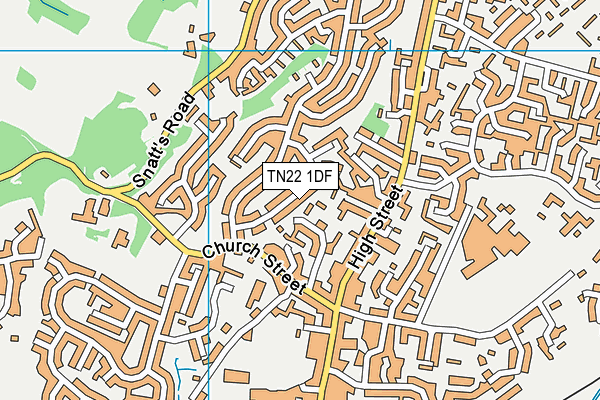TN22 1DF map - OS VectorMap District (Ordnance Survey)