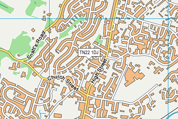 TN22 1DJ map - OS VectorMap District (Ordnance Survey)