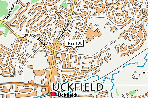 TN22 1DU map - OS VectorMap District (Ordnance Survey)