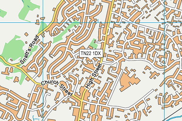TN22 1DX map - OS VectorMap District (Ordnance Survey)