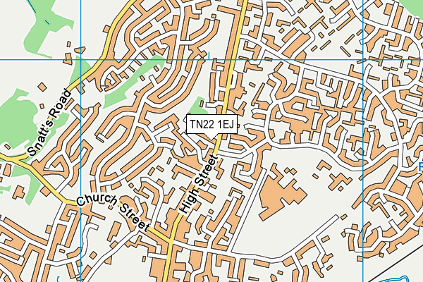 TN22 1EJ map - OS VectorMap District (Ordnance Survey)