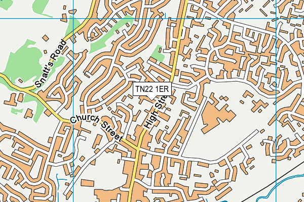 TN22 1ER map - OS VectorMap District (Ordnance Survey)