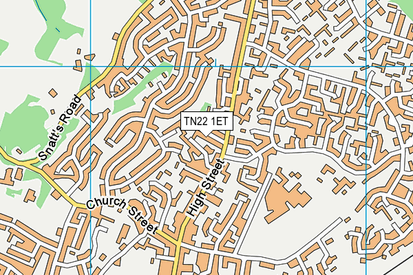 TN22 1ET map - OS VectorMap District (Ordnance Survey)