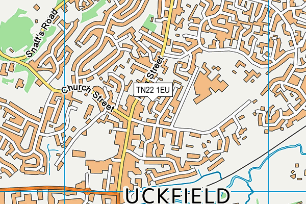 TN22 1EU map - OS VectorMap District (Ordnance Survey)