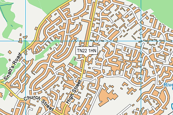 TN22 1HN map - OS VectorMap District (Ordnance Survey)