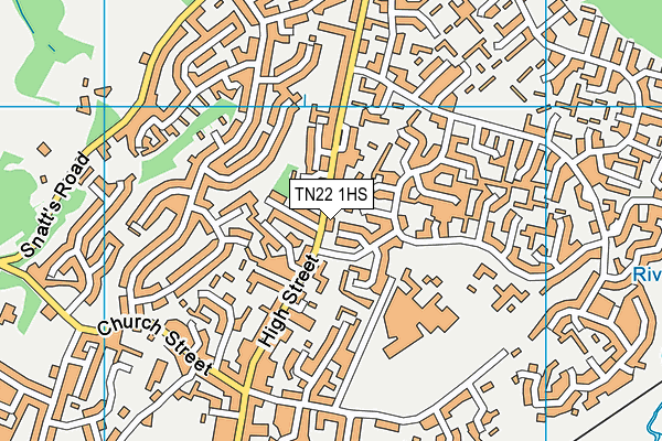 TN22 1HS map - OS VectorMap District (Ordnance Survey)