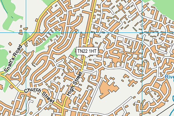 TN22 1HT map - OS VectorMap District (Ordnance Survey)