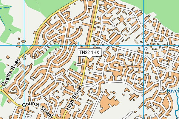 TN22 1HX map - OS VectorMap District (Ordnance Survey)