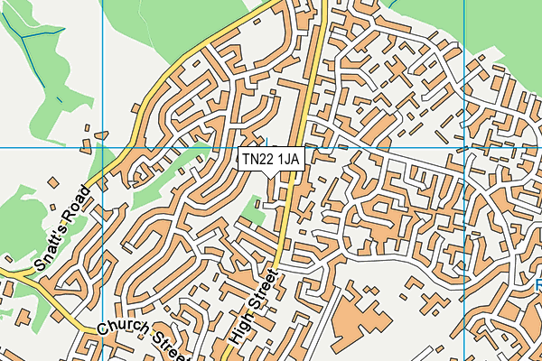 TN22 1JA map - OS VectorMap District (Ordnance Survey)