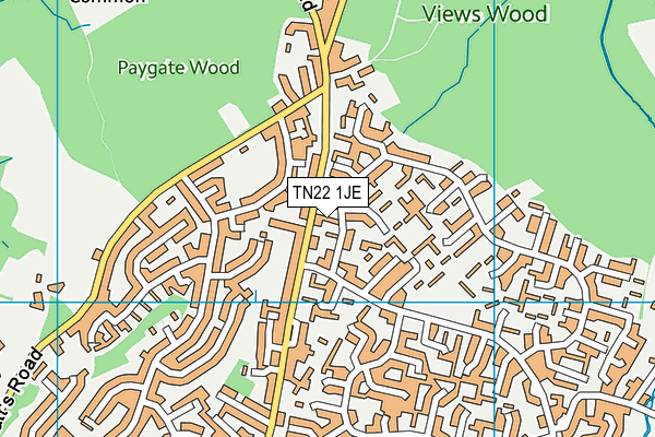 TN22 1JE map - OS VectorMap District (Ordnance Survey)