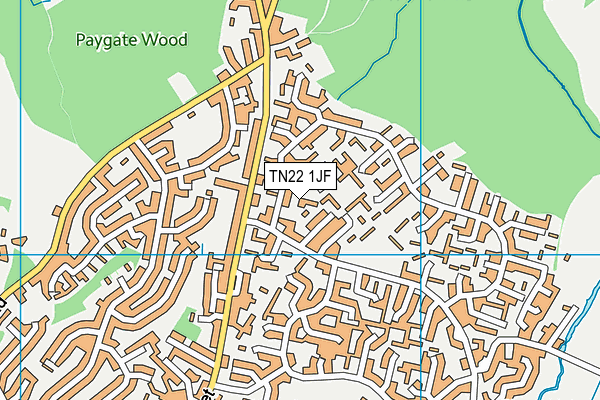 TN22 1JF map - OS VectorMap District (Ordnance Survey)