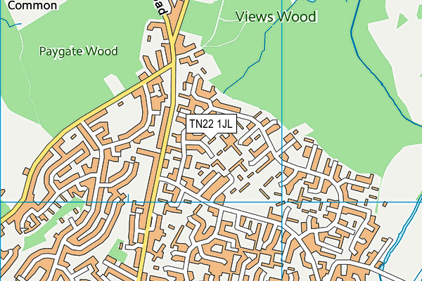 TN22 1JL map - OS VectorMap District (Ordnance Survey)