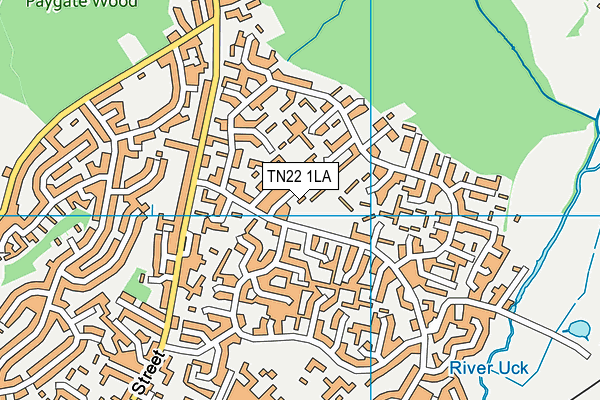 TN22 1LA map - OS VectorMap District (Ordnance Survey)