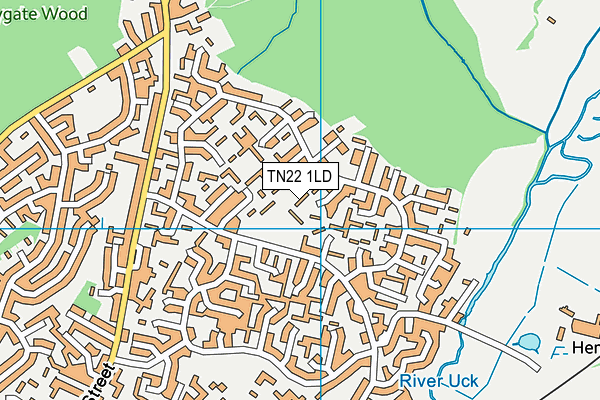 TN22 1LD map - OS VectorMap District (Ordnance Survey)