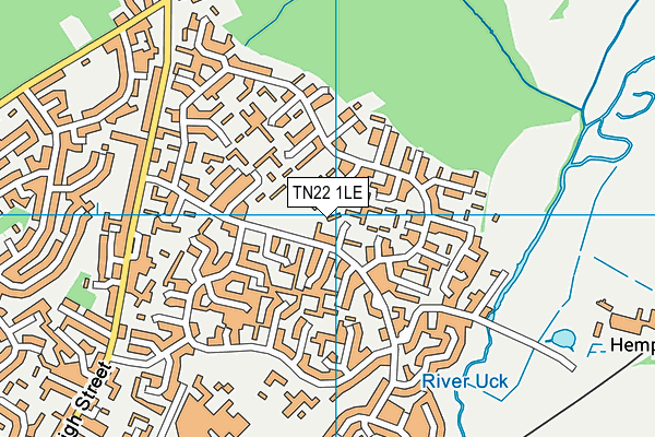 TN22 1LE map - OS VectorMap District (Ordnance Survey)