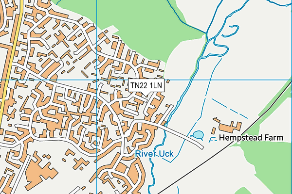 TN22 1LN map - OS VectorMap District (Ordnance Survey)