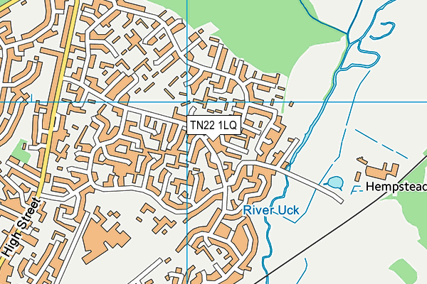 TN22 1LQ map - OS VectorMap District (Ordnance Survey)