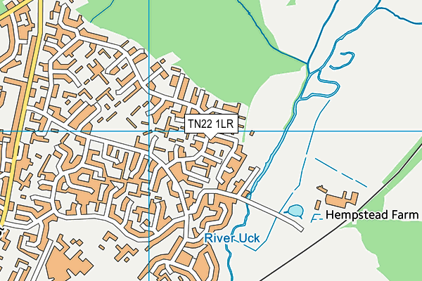 TN22 1LR map - OS VectorMap District (Ordnance Survey)