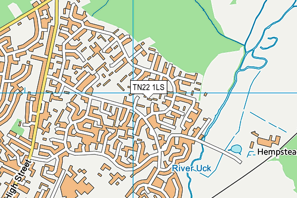 TN22 1LS map - OS VectorMap District (Ordnance Survey)