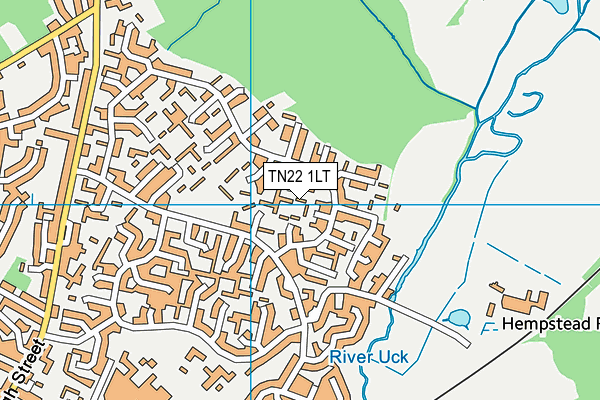 TN22 1LT map - OS VectorMap District (Ordnance Survey)