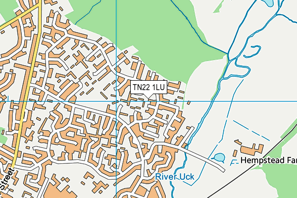 TN22 1LU map - OS VectorMap District (Ordnance Survey)