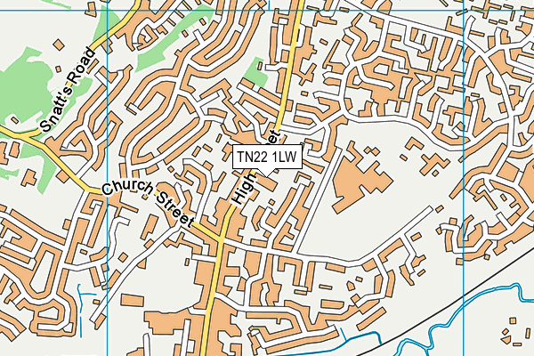 TN22 1LW map - OS VectorMap District (Ordnance Survey)
