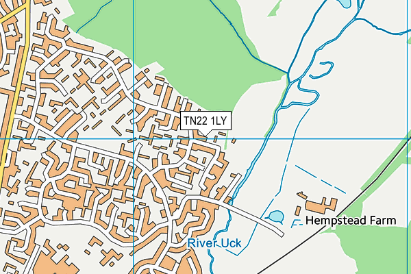 TN22 1LY map - OS VectorMap District (Ordnance Survey)