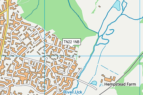 TN22 1NB map - OS VectorMap District (Ordnance Survey)