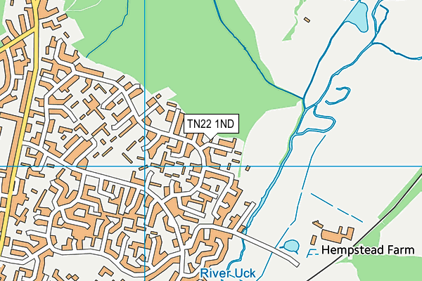 TN22 1ND map - OS VectorMap District (Ordnance Survey)