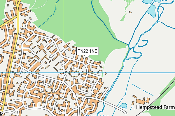 TN22 1NE map - OS VectorMap District (Ordnance Survey)