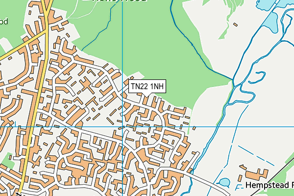 TN22 1NH map - OS VectorMap District (Ordnance Survey)