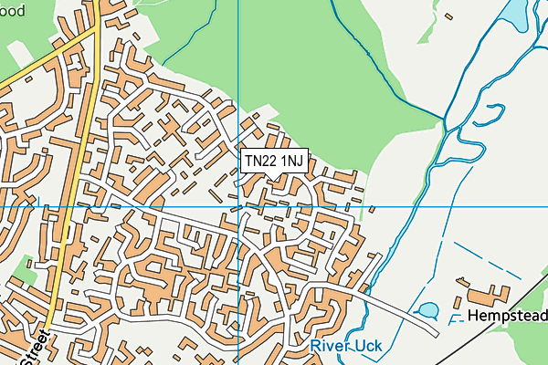TN22 1NJ map - OS VectorMap District (Ordnance Survey)