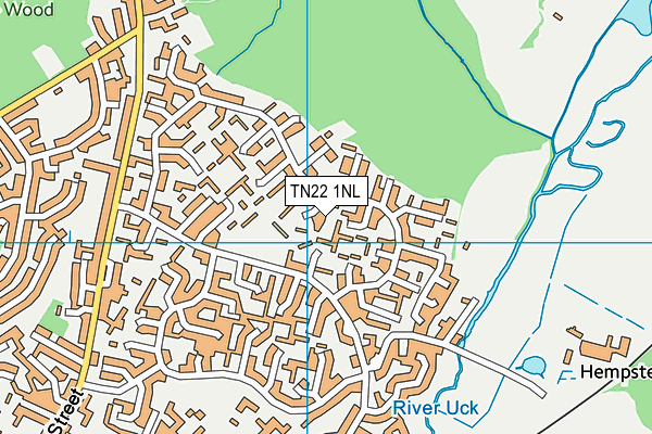 TN22 1NL map - OS VectorMap District (Ordnance Survey)
