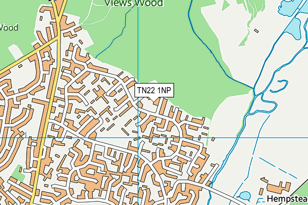 TN22 1NP map - OS VectorMap District (Ordnance Survey)