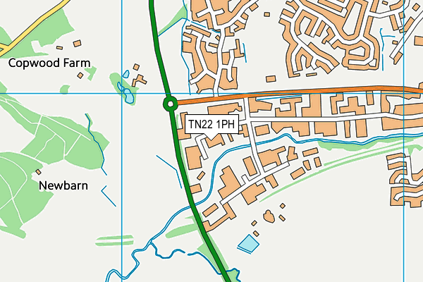 TN22 1PH map - OS VectorMap District (Ordnance Survey)