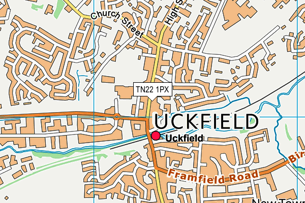 Map of ACADEMY OF HAIR UCKFIELD LTD at district scale