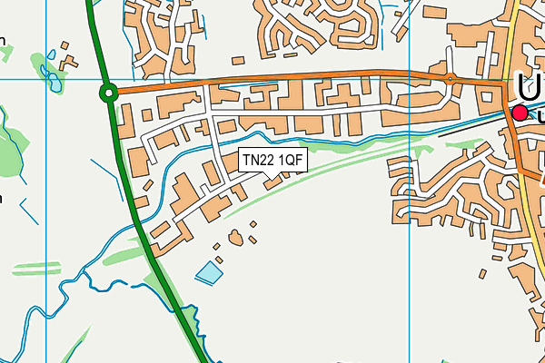 TN22 1QF map - OS VectorMap District (Ordnance Survey)