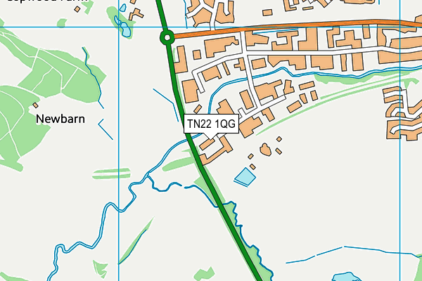 TN22 1QG map - OS VectorMap District (Ordnance Survey)