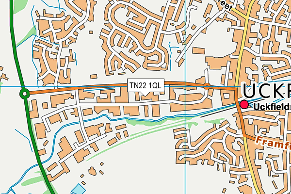 The Iron House (Closed) map (TN22 1QL) - OS VectorMap District (Ordnance Survey)