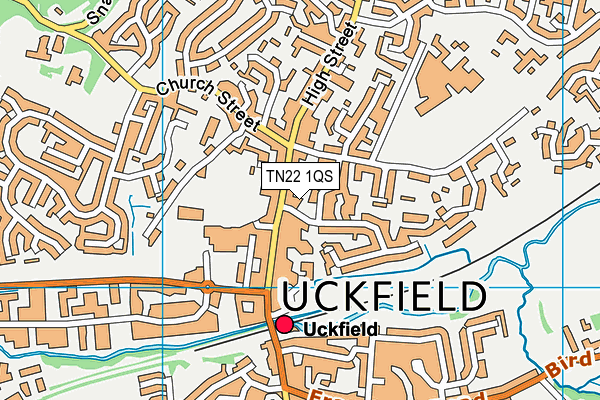 TN22 1QS map - OS VectorMap District (Ordnance Survey)
