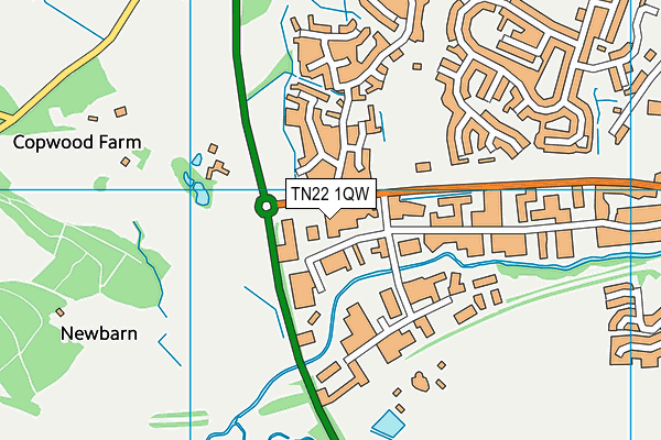 TN22 1QW map - OS VectorMap District (Ordnance Survey)