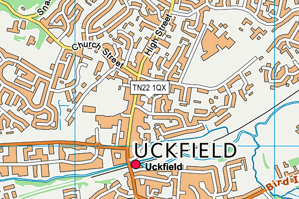 TN22 1QX map - OS VectorMap District (Ordnance Survey)