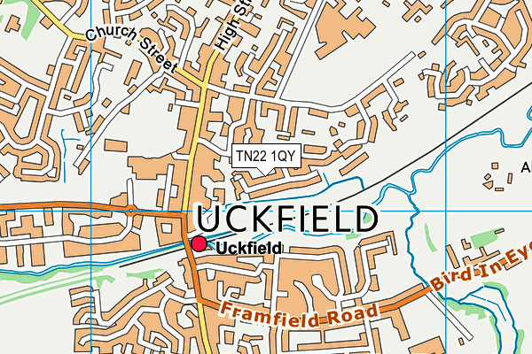 TN22 1QY map - OS VectorMap District (Ordnance Survey)